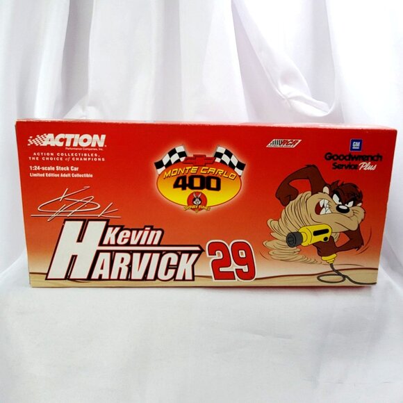 Kevin Harvick #29 2001 Monte Carlo 1:24 Die-Cast GM Goodwrench Looney Tunes TAZ - Picture 7 of 12